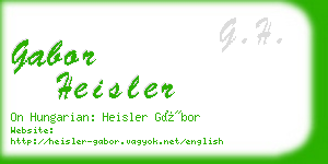 gabor heisler business card
